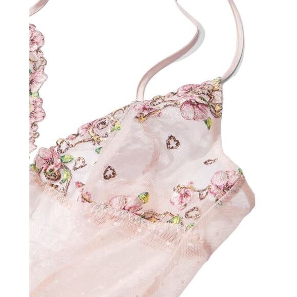 Victorias Secret Floral Embroidered Sheer Mesh Slip Dress Womens Size M NWT $99 - Picture 4 of 13
